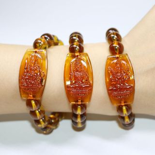 Vòng tay Phật bản mệnh 12 con giáp - cam trà