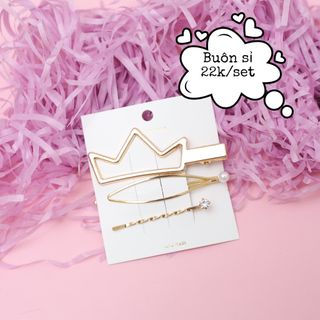 Set kẹp ngọc trai 19k22k26k