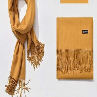 Khăn Choàng Cổ Len Dạ Màu Vàng Trơn - Cashmere - 200x60cm - Mã KC079 giá sỉ