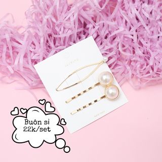 Set kẹp ngọc trai 19k22k26k