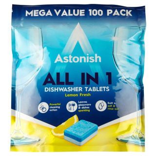 Viên rửa chén Astonish all in 1 gói 100 viên