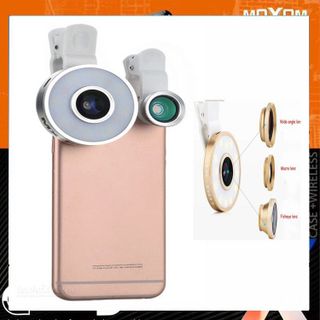 Lens Chụp Ảnh Góc Rộng Và Selfie Có Đèn 6 In 1