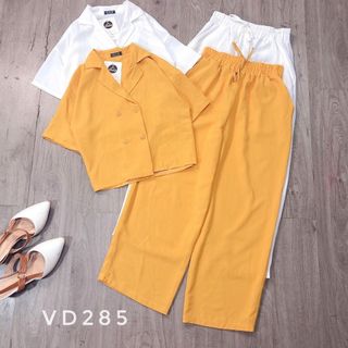 SET QUẦN DÀI RỘNG ÁO VEST GIẢ