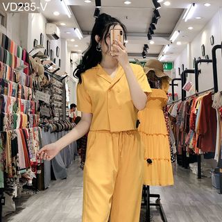 SET QUẦN DÀI RỘNG ÁO VEST GIẢ