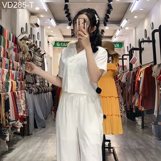 SET QUẦN DÀI RỘNG ÁO VEST GIẢ