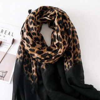 Khăn Choàng Cổ Họa Tiết Thổ Cầm Da Beo - Cotton Viscose - 180x90cm - Mã KC126