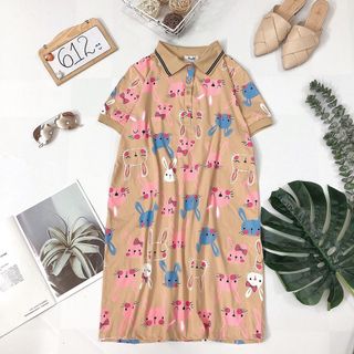 Đầm thun p o lo hình thỏ