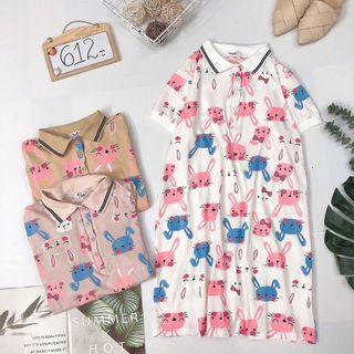 Đầm thun p o lo hình thỏ