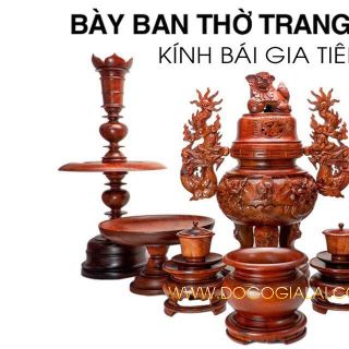 Bộ Lư Thờ Gỗ Hương Gia Lai