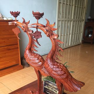 Hạc thờ gỗ hương