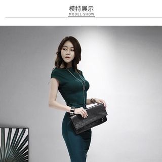 ĐẦM BODY XANH NHÚN EO - DT918