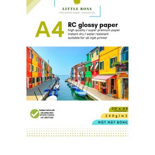 GIẤY IN ẢNH LTB-A4 RC GLOSSY CAO CẤP TIÊU CHUẨN EU CHỐNG NƯỚC