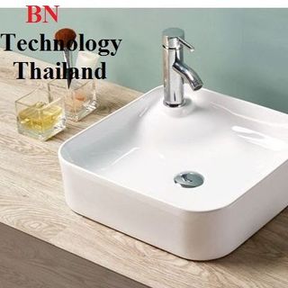 Chậu rửa mặt Lavabo men cao cấp vuông - BN-9013
