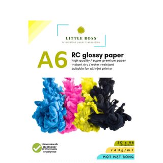 GIẤY IN ẢNH LTB-A6 RC GLOSSY CAO CẤP CHỐNG NƯỚC