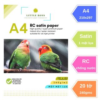 GIẤY IN ẢNH LTB-A4 RC SATIN TIÊU CHUẨN KODAK CAO CẤP CHỐNG NƯỚC