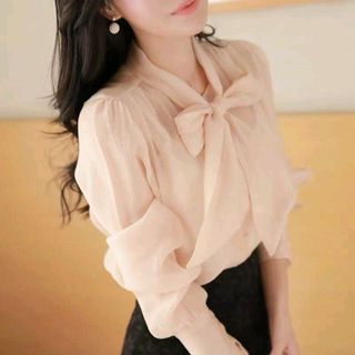 Áo sơ mi cổ nơ Hàn Quốc có áo lót hai dây