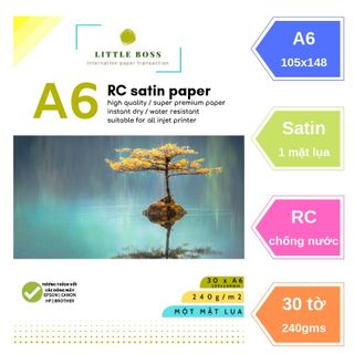 GIẤY IN ẢNH LTB-A6 RC SATIN TIÊU CHUẨN KODAK CAO CẤP CHỐNG NƯỚC