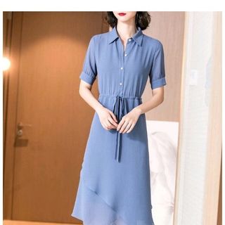 ĐẦM SƠ MI RÚT DÂY EO CAO CẤP