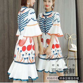 HONG KONG - ĐẦM LỤA TAY LOE