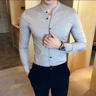 SƠ MI LỤA DÀY TRƠN CỔ TÀU GẤP HỘP SM1005