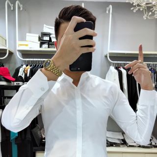 SƠ MI LỤA DÀY NẸP ẨN DẤU CÚC GẤP HÔP SM1004