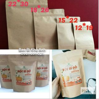 Túi Zip 2 mặt giấy đáy đứng đựng hạt cafe