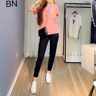 đồ bộ mặc nhà nữ dễ thương bằng vải thun đẹp giá rẻ das phối hông BN 37314 Kèm Ảnh Thật