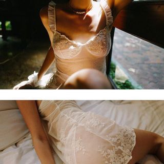 Đầm ren lưới thêu hoa sexy