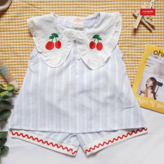 Bộ bèo cổ thêu cherry