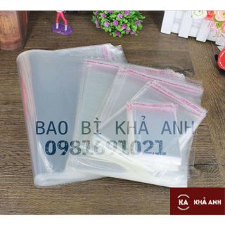 1 KG Bọc Kiếng Keo Đựng Quần Áo - TÚI NILON CÓ KEO DÁN - size 25x33cm