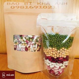 TÚI ZIP 2 MẶT TRONG ĐÁY ĐỨNG đựng khô gà/ cơm cháy/ trà sữa - size 12z17xm đựng 100 gram