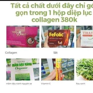 Diệp lục collagen trị khô hạn nám giá sỉ