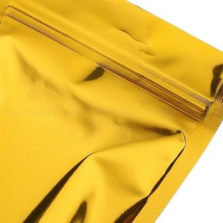 TÚI ZIP 2 MẶT MÀU VÀNG ĐÁY ĐỨNG