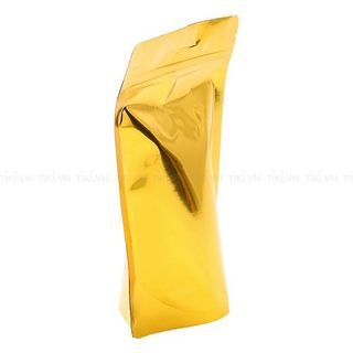 TÚI ZIP 2 MẶT MÀU VÀNG ĐÁY ĐỨNG