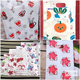 1 Kg TÚI XỐP IN HÌNH Túi Nilon Gói Hàng - size nhỏ nhất 15x23cm
