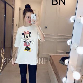áo phông nữ đẹp hàn quốc rộng cá tính mùa hè mickey BN 64399 Kèm Ảnh Thật