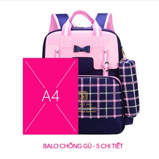 Set balo đi học chống nước 5 chi tiết cho bé tiểu học