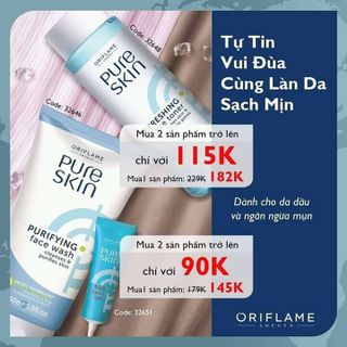 bộ sản phẩm trị mụn PURE SKIN