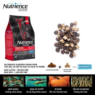 Canada Nutrience Subzero Thức Ăn Hạt Cho Chó Bao 227kg - Thịt Bò Thịt Gà Cá Hồi Cá Tuyết Cá Trích Rau Củ Trái Cây Tự Nhiên