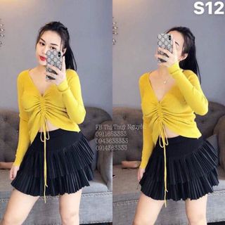 Áo thun gân rut ngực c