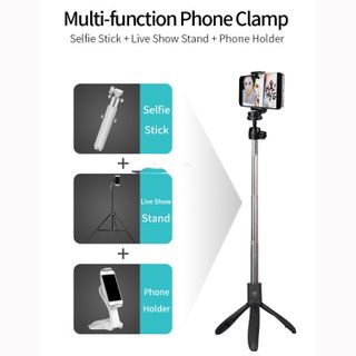 Gậy Chụp Hình Tự Sướng 3 Chân Kèm Remote Bluetooth K05 - Có Gương