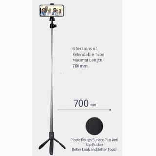 Gậy Chụp Hình Tự Sướng 3 Chân Kèm Remote Bluetooth K05 - Có Gương