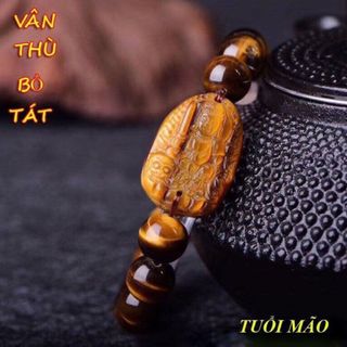 Vòng tay phật hộ mệnh đá mắt hổ size 10ly