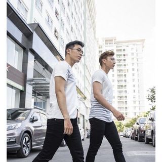 Áo thun Nam Cộc Tay Stripe Mix Tees giá sỉ​