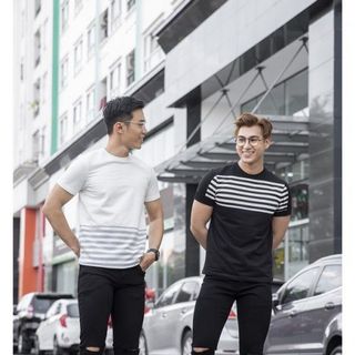 Áo thun Nam Cộc Tay Stripe Mix Tees giá sỉ​