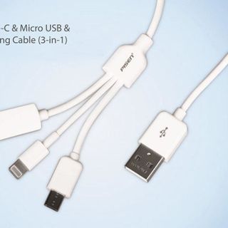 PISEN - Dây Cáp Sạc AP07-1200 3 in 1 Cổng Micro - Cổng Lightning - Cổng Type C - 12m