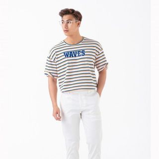 Áo thun Nam Cộc Tay Waves - Stripe giá sỉ​