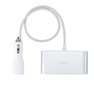 HOCO - Ổ Cắm Sạc Xe Hơi Kiêm Bật Lửa Z13 - 2 Cổng USB 3 Tẩu Cắm Sạc