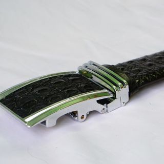 Thắt Lưng Da Cá Sấu 4F - Màu Đen - TLCS001-DEN4F