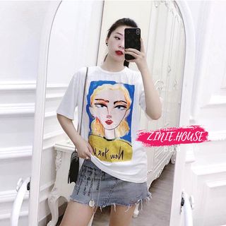 Áo Phông hình cô gái hiện đại